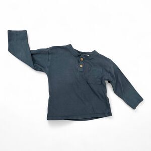 Zara Long Sleeve Henley Tee Shirt 2-3 Years 2T 3T Dark Blue